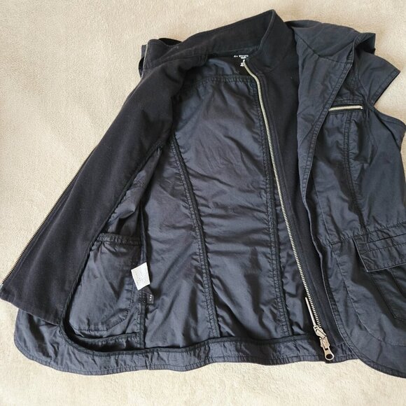 Lapargay Black Sleeveless Zip-Up Hooded Vest Jacket size S - Picture 4 of 16